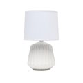 Simple Designs Petite Off White Pleated Base Table Lamp LT1120-OFF